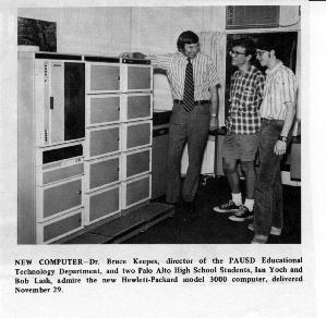 Bruce Keepes, Ian Yoch, and Myself viewing the HP3000